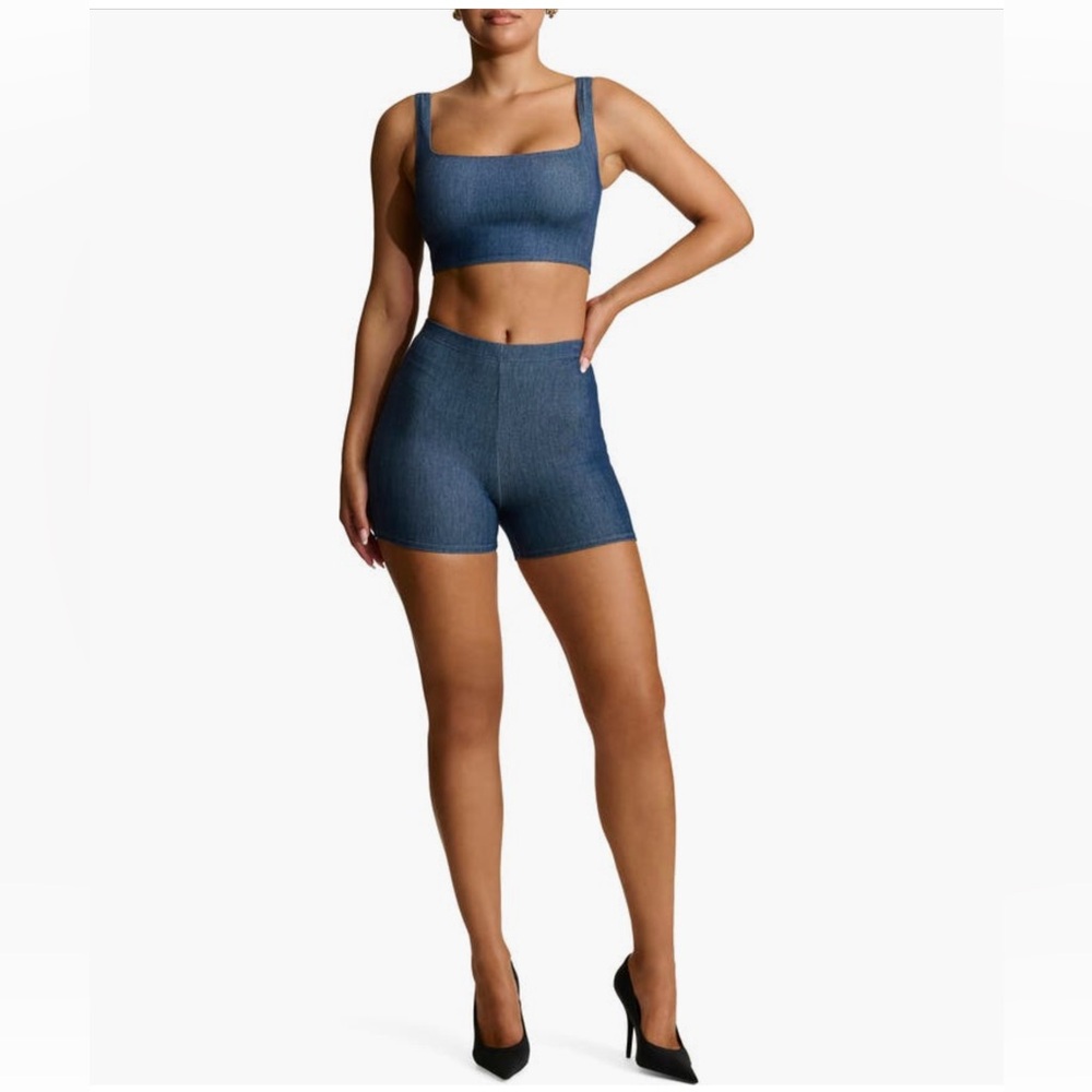 NEW! Naked Wardrobe Faux Denim Fit Shorts